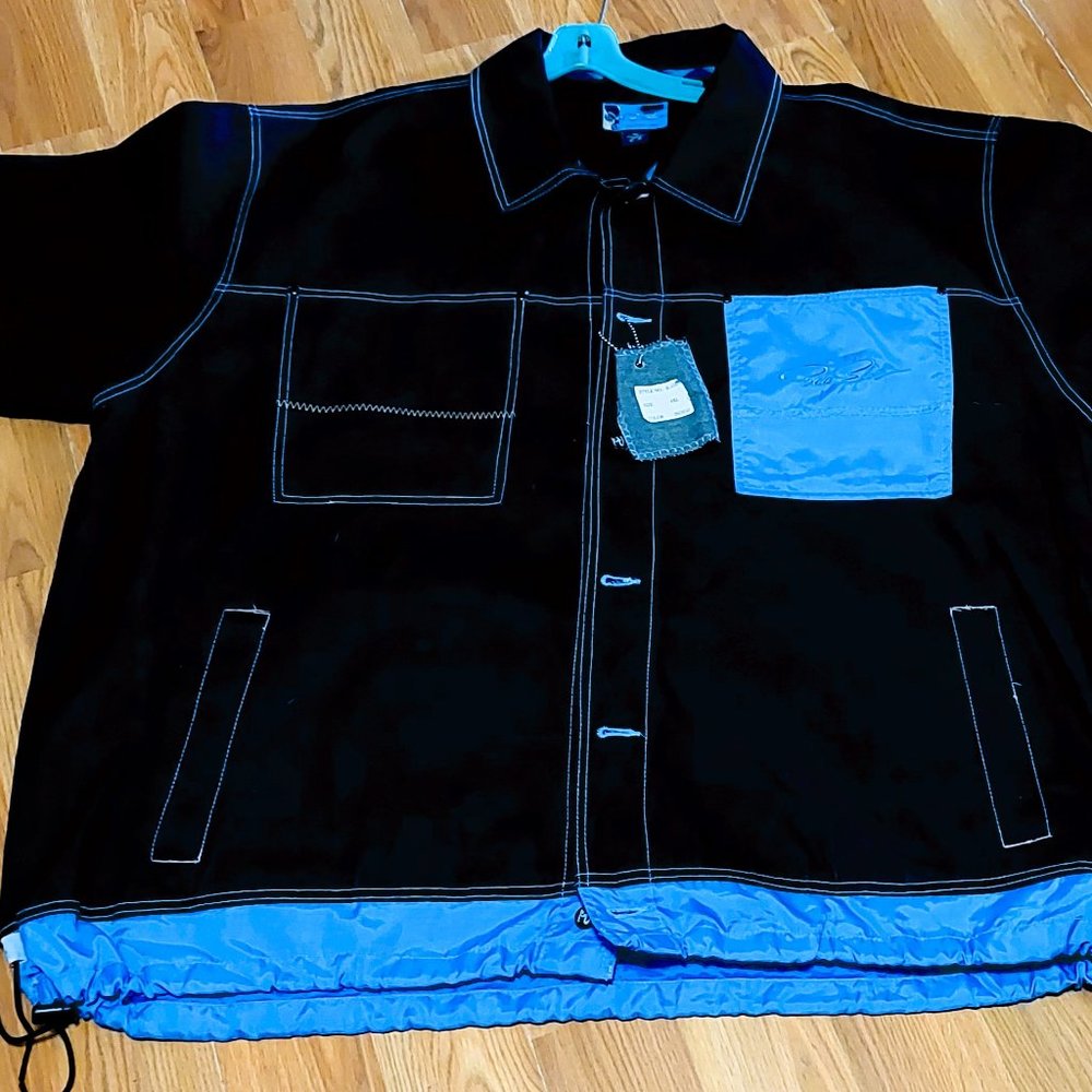 Raw Blue Denim Jacket Mens Size 4XL
